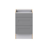 Hugo&Borg 21-in W x 32.5-in H x 24-in D Slate Gray 3-Drawer Base Fully Assembled Cabinet (Recessed Panel Style)