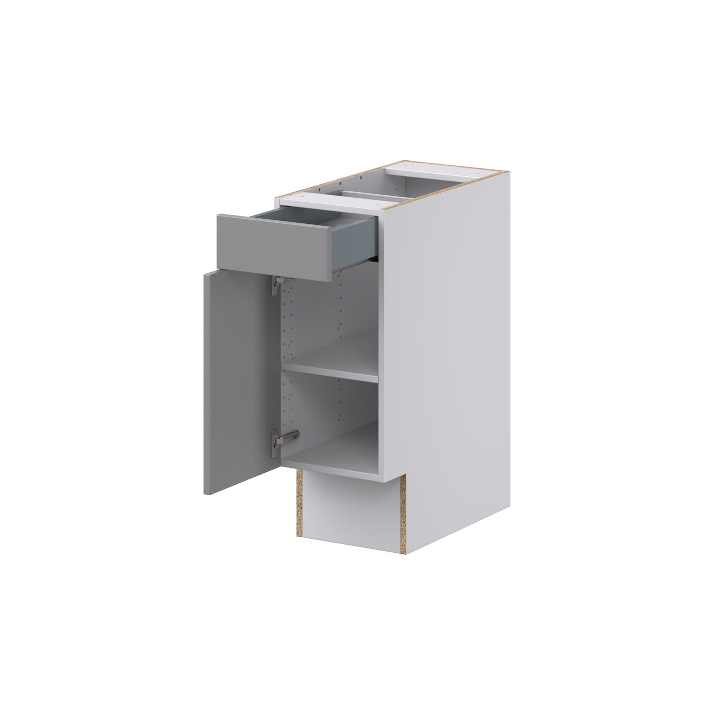 Hugo&Borg Beaumont 12-in W x 34.5-in H x 25-in D Slate Gray Base Fully Assembled Cabinet (Recessed Panel Shaker Door Style)