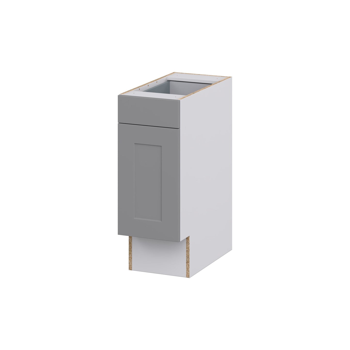 Hugo&Borg Beaumont 12-in W x 34.5-in H x 25-in D Slate Gray Base Fully Assembled Cabinet (Recessed Panel Shaker Door Style)