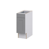 Hugo&Borg Beaumont 12-in W x 34.5-in H x 25-in D Slate Gray Base Fully Assembled Cabinet (Recessed Panel Shaker Door Style)
