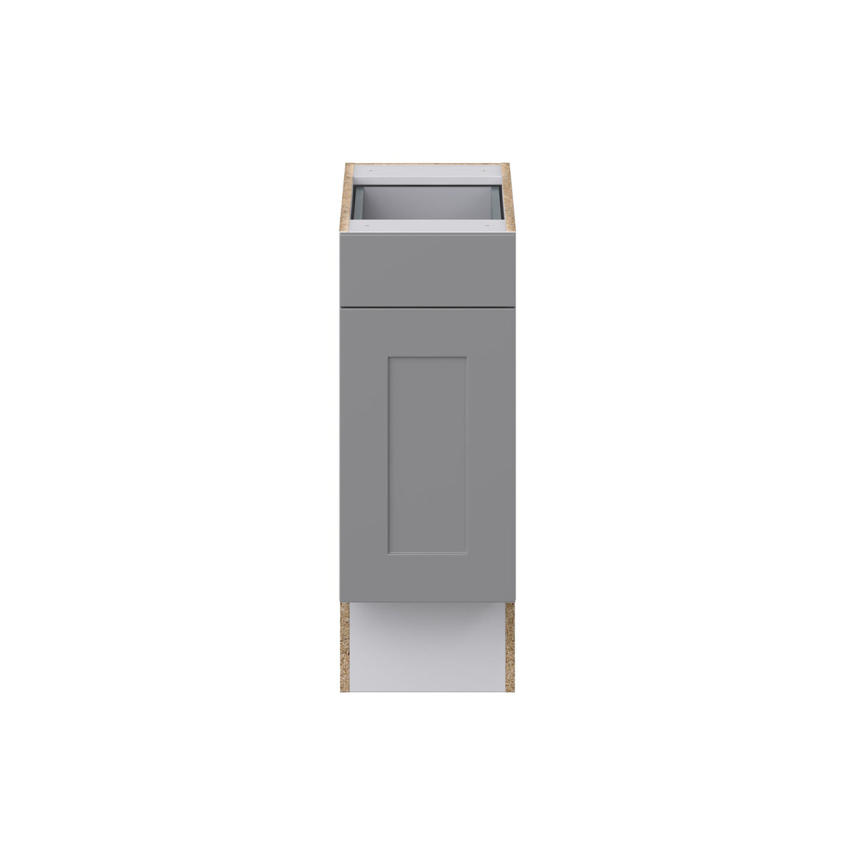 Hugo&Borg Beaumont 12-in W x 34.5-in H x 25-in D Slate Gray Base Fully Assembled Cabinet (Recessed Panel Shaker Door Style)