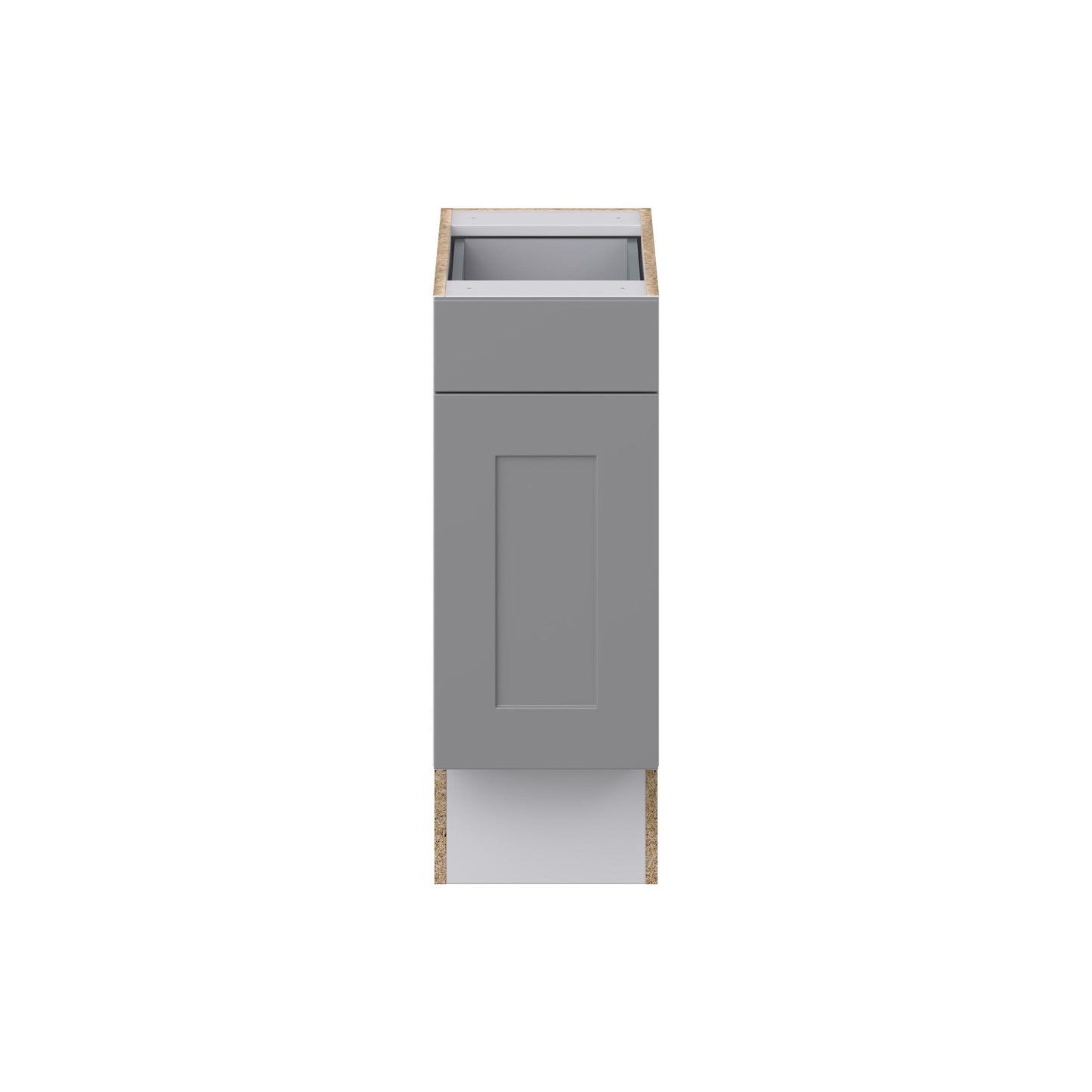 Hugo&Borg Beaumont 12-in W x 34.5-in H x 25-in D Slate Gray Base Fully Assembled Cabinet (Recessed Panel Shaker Door Style)