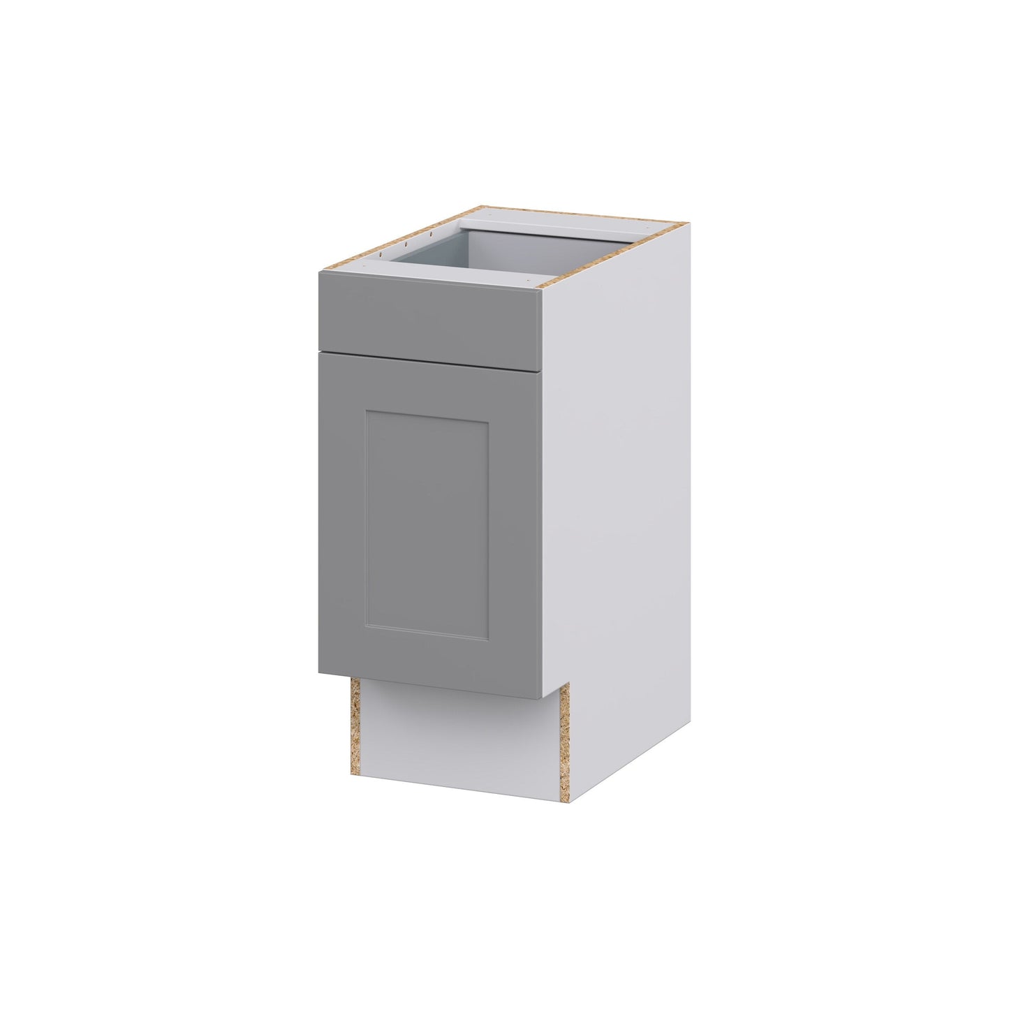 Hugo&Borg Beaumont 15-in W x 34.5-in H x 25-in D Slate Gray 1-Drawer Base Fully Assembled Cabinet (Recessed Panel Shaker Style)