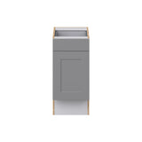 Hugo&Borg Beaumont 15-in W x 34.5-in H x 25-in D Slate Gray 1-Drawer Base Fully Assembled Cabinet (Recessed Panel Shaker Style)