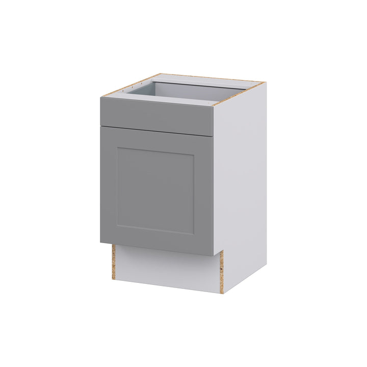 Hugo&Borg Beaumont 21-in W x 34.5-in H x 24-in D Slate Gray 1-Drawer Base Fully Assembled Cabinet (Recessed Panel Shaker Style)