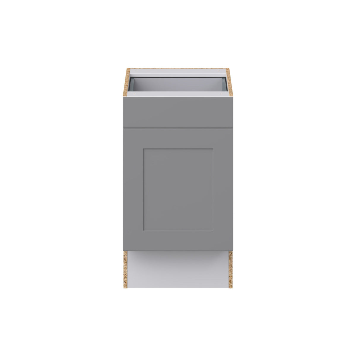 Hugo&Borg Beaumont 18-in W x 34.5-in H x 24-in D Slate Gray 1-Drawer Base Fully Assembled Cabinet (Recessed Panel Shaker Door Style)