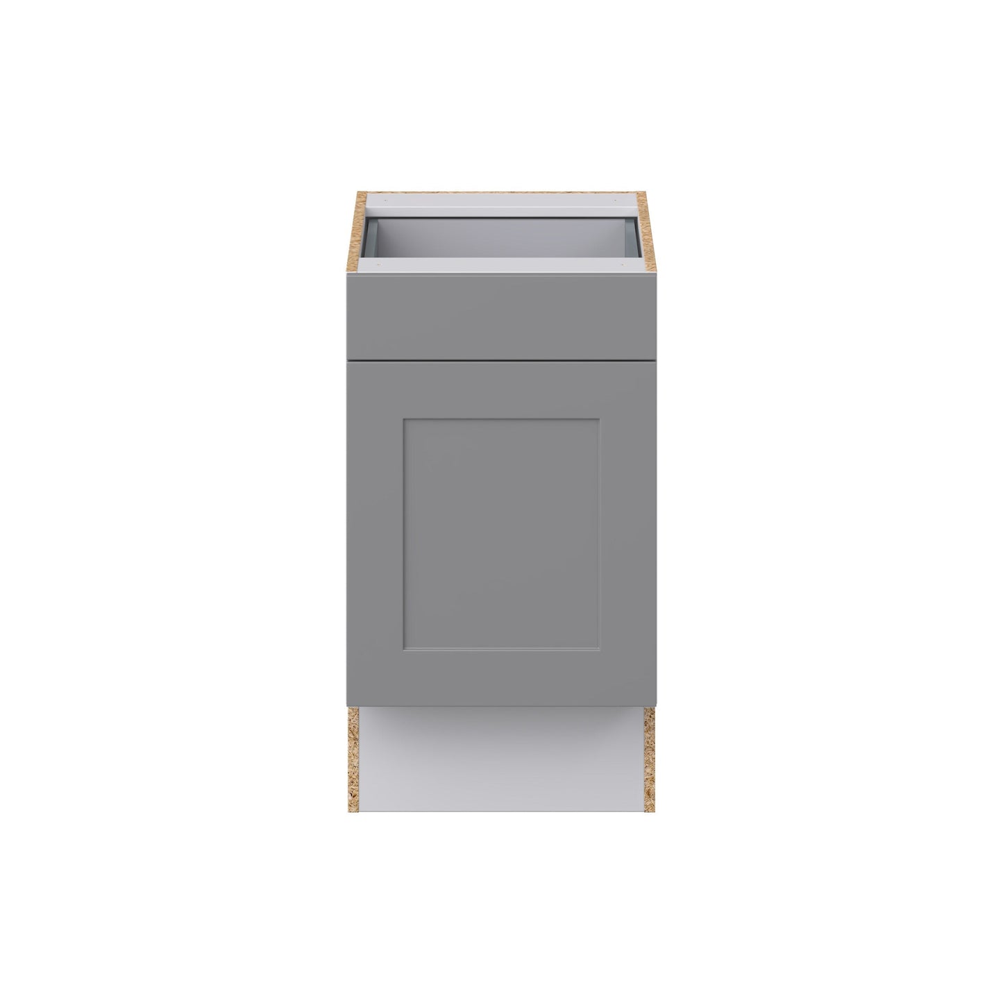 Hugo&Borg Beaumont 18-in W x 34.5-in H x 24-in D Slate Gray 1-Drawer Base Fully Assembled Cabinet (Recessed Panel Shaker Door Style)