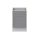 Hugo&Borg Beaumont 21-in W x 34.5-in H x 24-in D Slate Gray 1-Drawer Base Fully Assembled Cabinet (Recessed Panel Shaker Style)