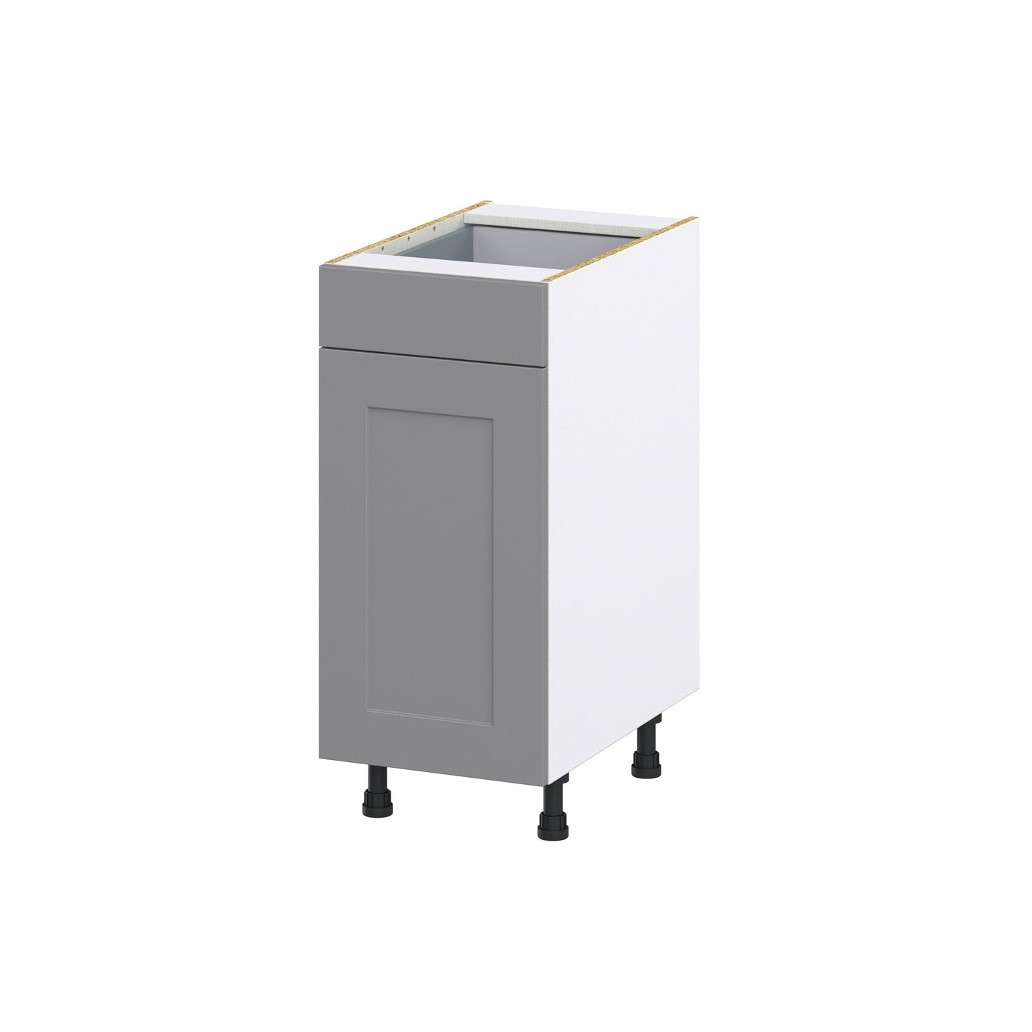 Hugo&Borg Beaumont 15-in W x 34.5-in H x 25-in D Slate Gray 1-Drawer Pull-out Cabinet Base Fully Assembled Cabinet (Recessed Panel Style)