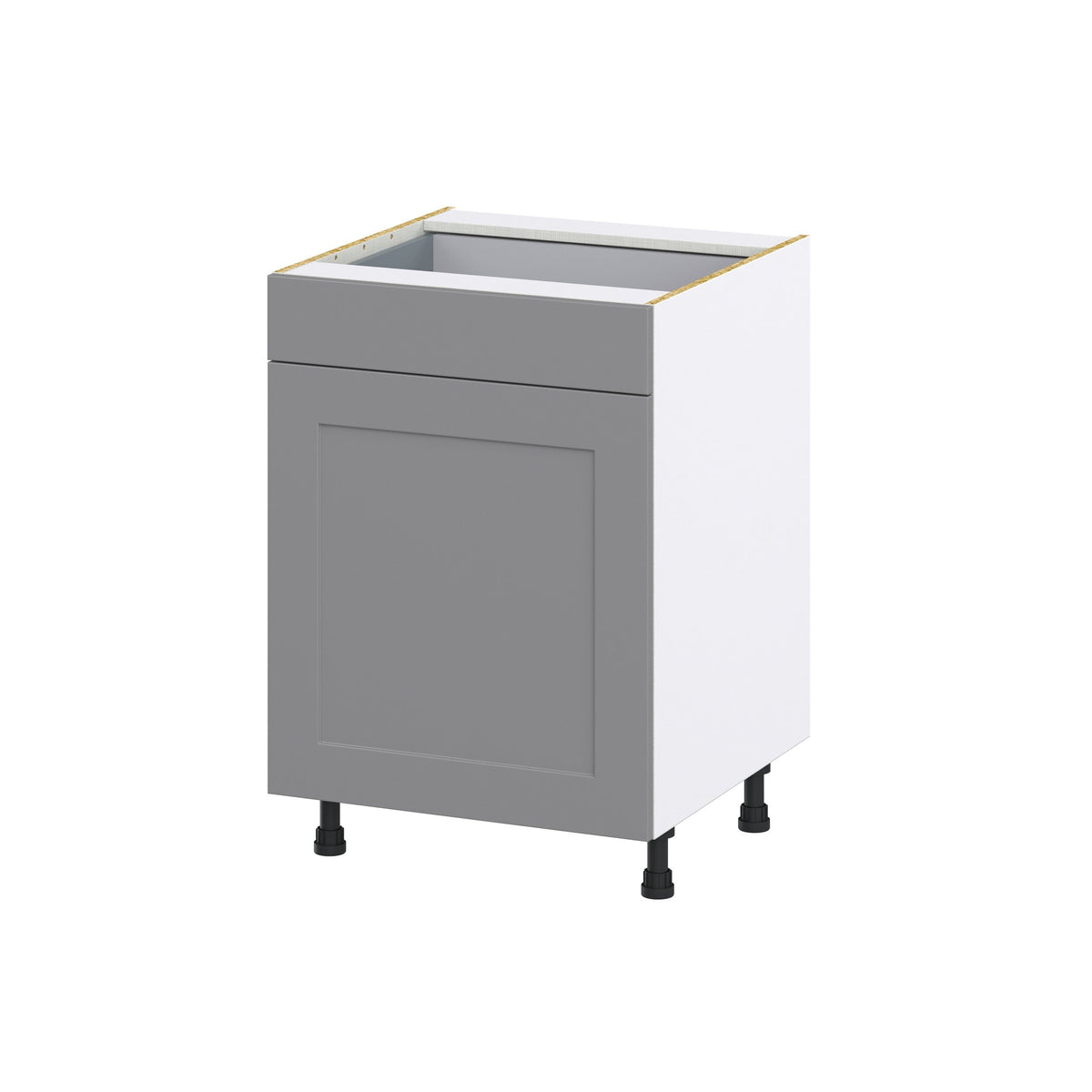 Hugo&Borg Beaumont 24-in W x 34.5-in H x 25-in D Slate Gray 1-Drawer Pull-out Cabinet Base Fully Assembled Cabinet (Recessed Panel Style)
