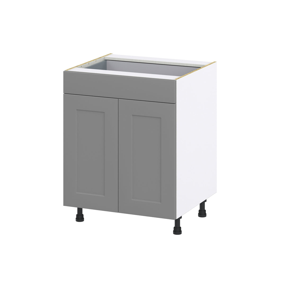 Hugo&Borg 27-in W x 34.5-in H x 24-in D Slate Gray 1-Drawer Base Fully Assembled Cabinet (Recessed Panel Shaker Style)