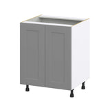 Hugo&Borg 27-in W x 34.5-in H x 24-in D Slate Gray Sink Base Fully Assembled Cabinet (Recessed Panel Shaker Style)