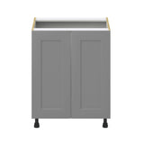 Hugo&Borg 27-in W x 34.5-in H x 24-in D Slate Gray Sink Base Fully Assembled Cabinet (Recessed Panel Shaker Style)