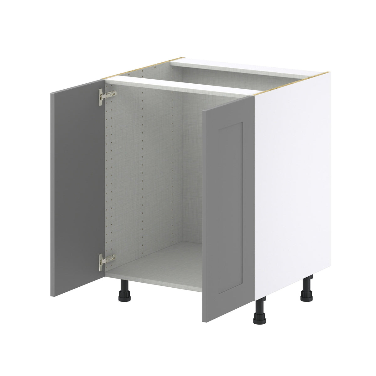 Hugo&Borg 27-in W x 34.5-in H x 24-in D Slate Gray Sink Base Fully Assembled Cabinet (Recessed Panel Shaker Style)
