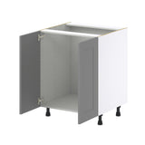 Hugo&Borg 27-in W x 34.5-in H x 24-in D Slate Gray Sink Base Fully Assembled Cabinet (Recessed Panel Shaker Style)