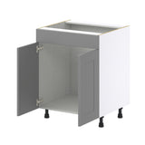 Hugo&Borg Beaumont 27-in W x 34.5-in H x 24-in D Slate Gray Sink Base Fully Assembled Cabinet (Recessed Panel Shaker Style)