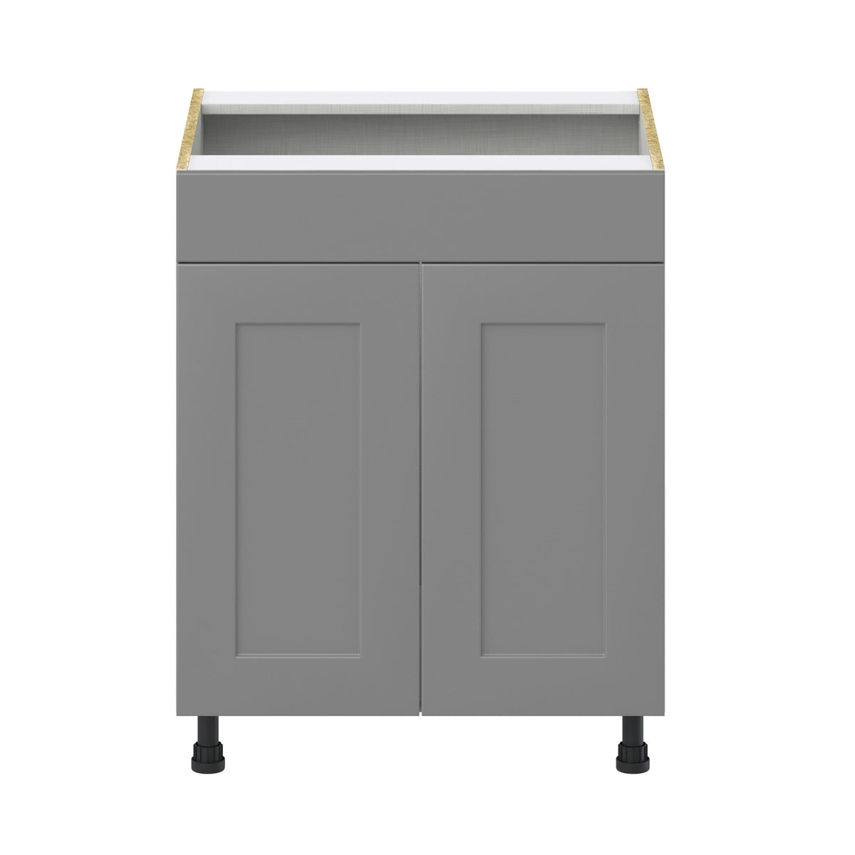 Hugo&Borg Beaumont 27-in W x 34.5-in H x 24-in D Slate Gray Sink Base Fully Assembled Cabinet (Recessed Panel Shaker Style)