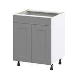 Hugo&Borg Beaumont 27-in W x 34.5-in H x 24-in D Slate Gray Sink Base Fully Assembled Cabinet (Recessed Panel Shaker Style)
