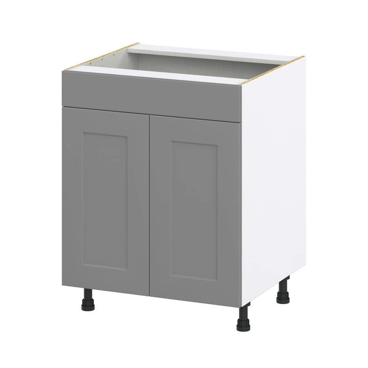 Hugo&Borg Beaumont 27-in W x 34.5-in H x 24-in D Slate Gray Sink Base Fully Assembled Cabinet (Recessed Panel Shaker Style)