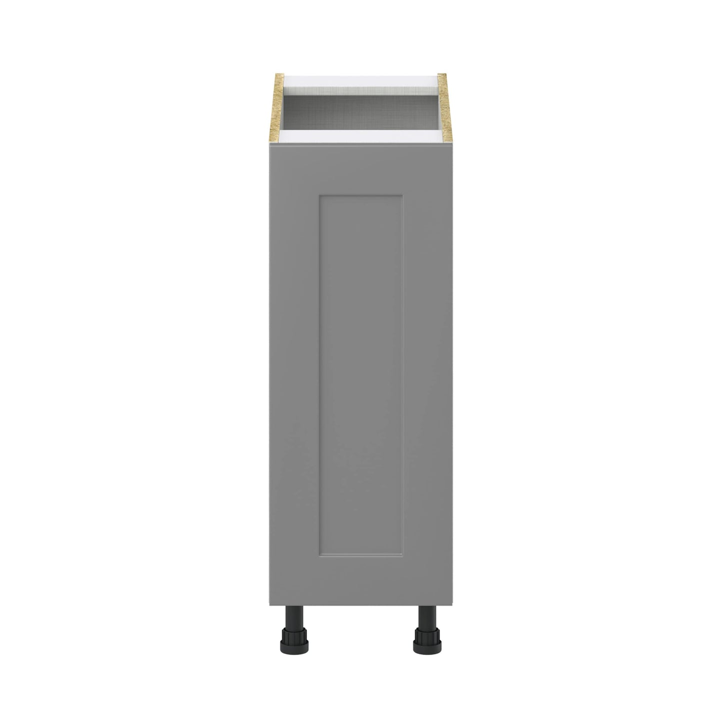Hugo&Borg Beaumont 12-in W x 34.5-in H x 24-in D Slate Gray 3-Drawers Base Fully Assembled Cabinet (Recessed Panel Shaker Style)