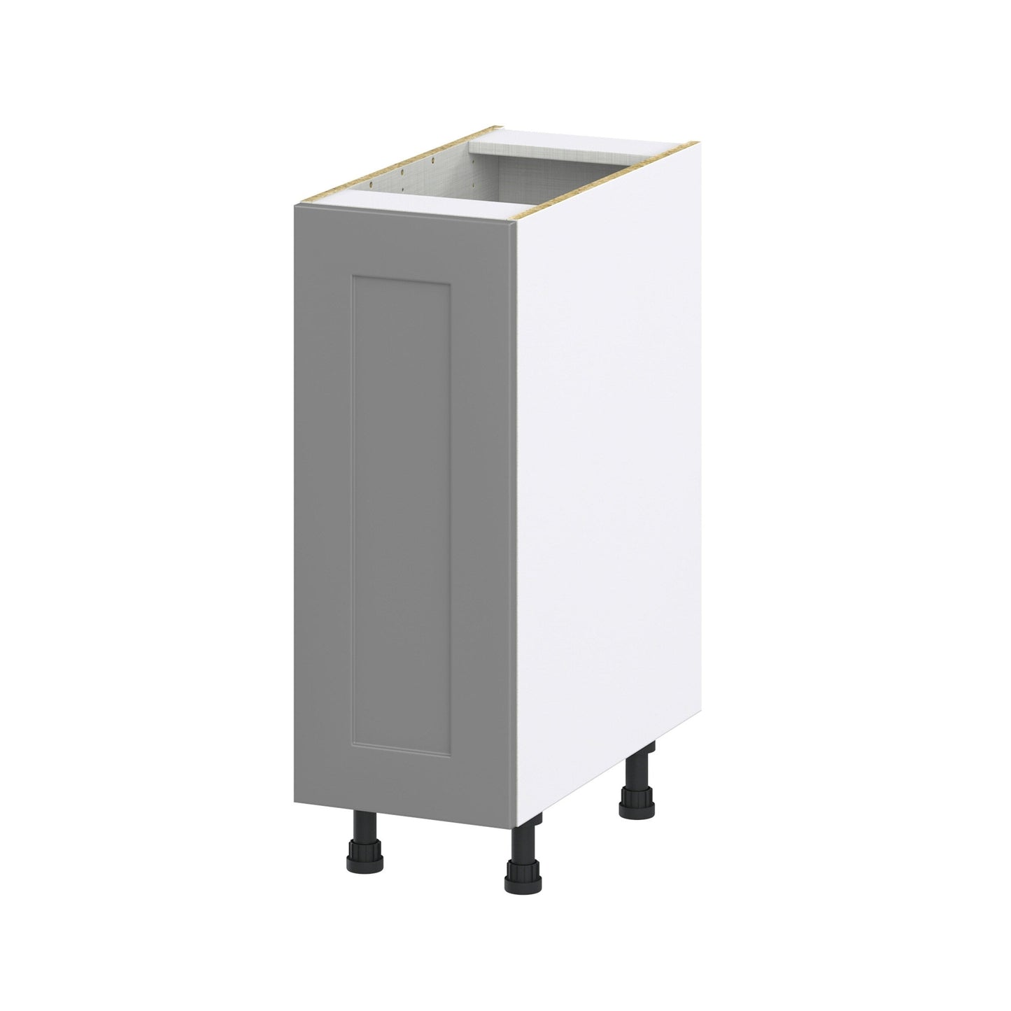 Hugo&Borg Beaumont 12-in W x 34.5-in H x 24-in D Slate Gray 3-Drawers Base Fully Assembled Cabinet (Recessed Panel Shaker Style)