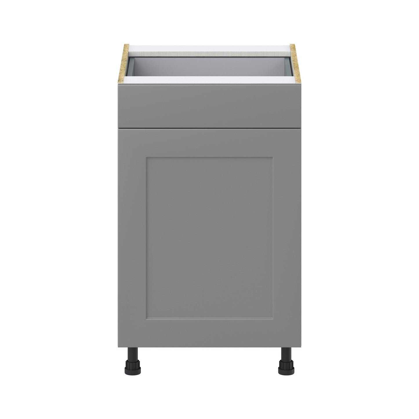 Hugo&Borg Beaumont 21-in W x 34.5-in H x 24-in D Slate Gray 1-Drawer Base Fully Assembled Cabinet (Recessed Panel Shaker Style)