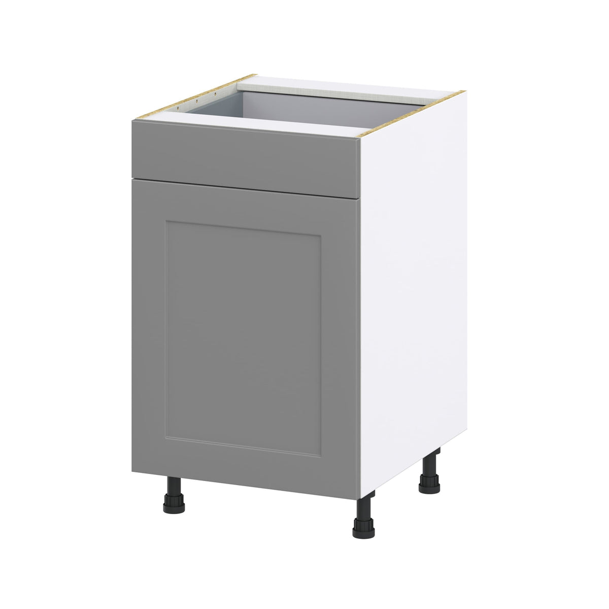 Hugo&Borg Beaumont 21-in W x 34.5-in H x 24-in D Slate Gray 1-Drawer Base Fully Assembled Cabinet (Recessed Panel Shaker Style)