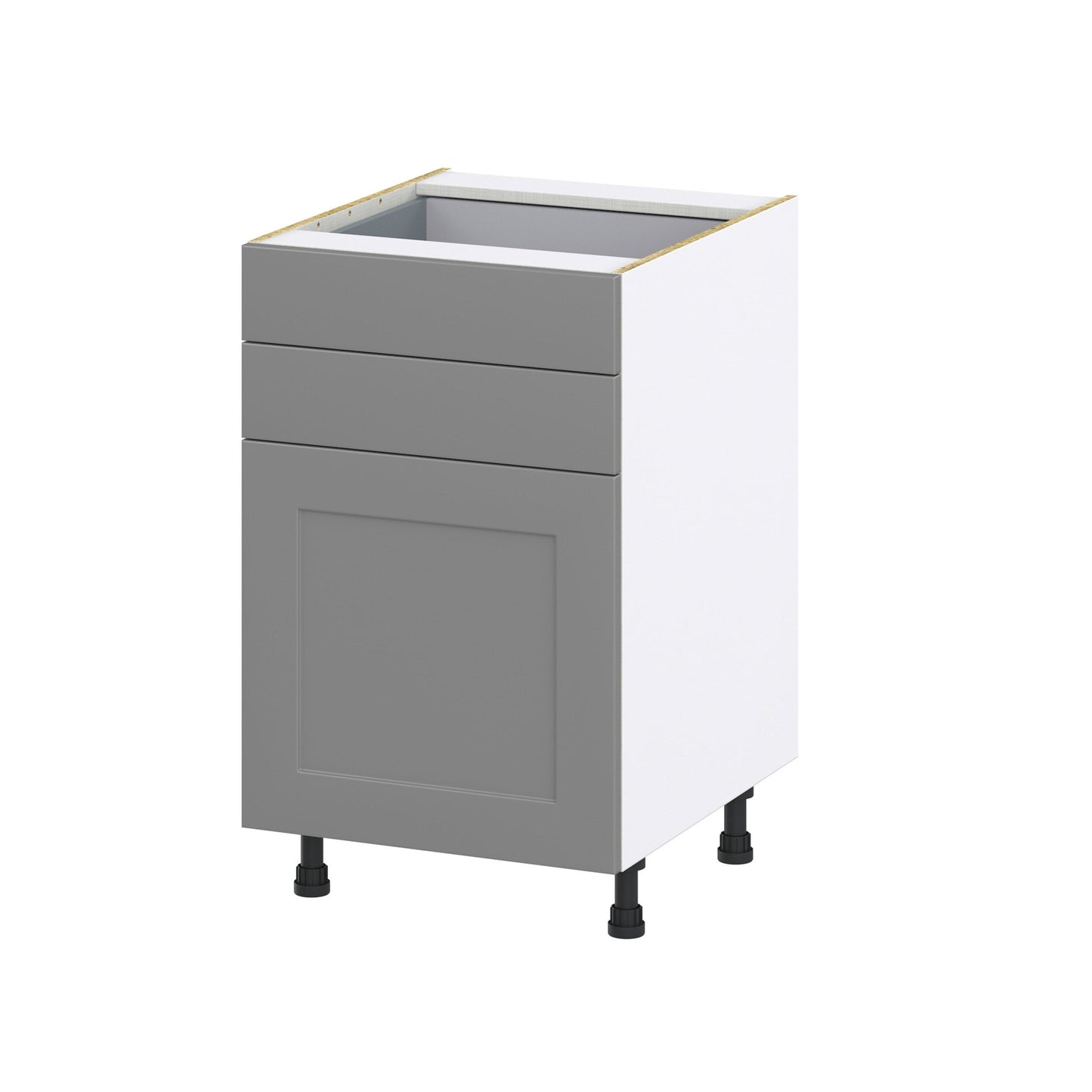 Hugo&Borg Beaumont 21-in W x 34.5-in H x 24-in D Slate Gray 2-Drawers Base Fully Assembled Cabinet (Recessed Panel Shaker Style)