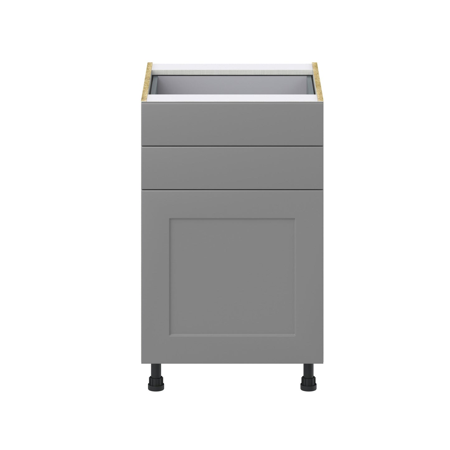 Hugo&Borg Beaumont 21-in W x 34.5-in H x 24-in D Slate Gray 2-Drawers Base Fully Assembled Cabinet (Recessed Panel Shaker Style)