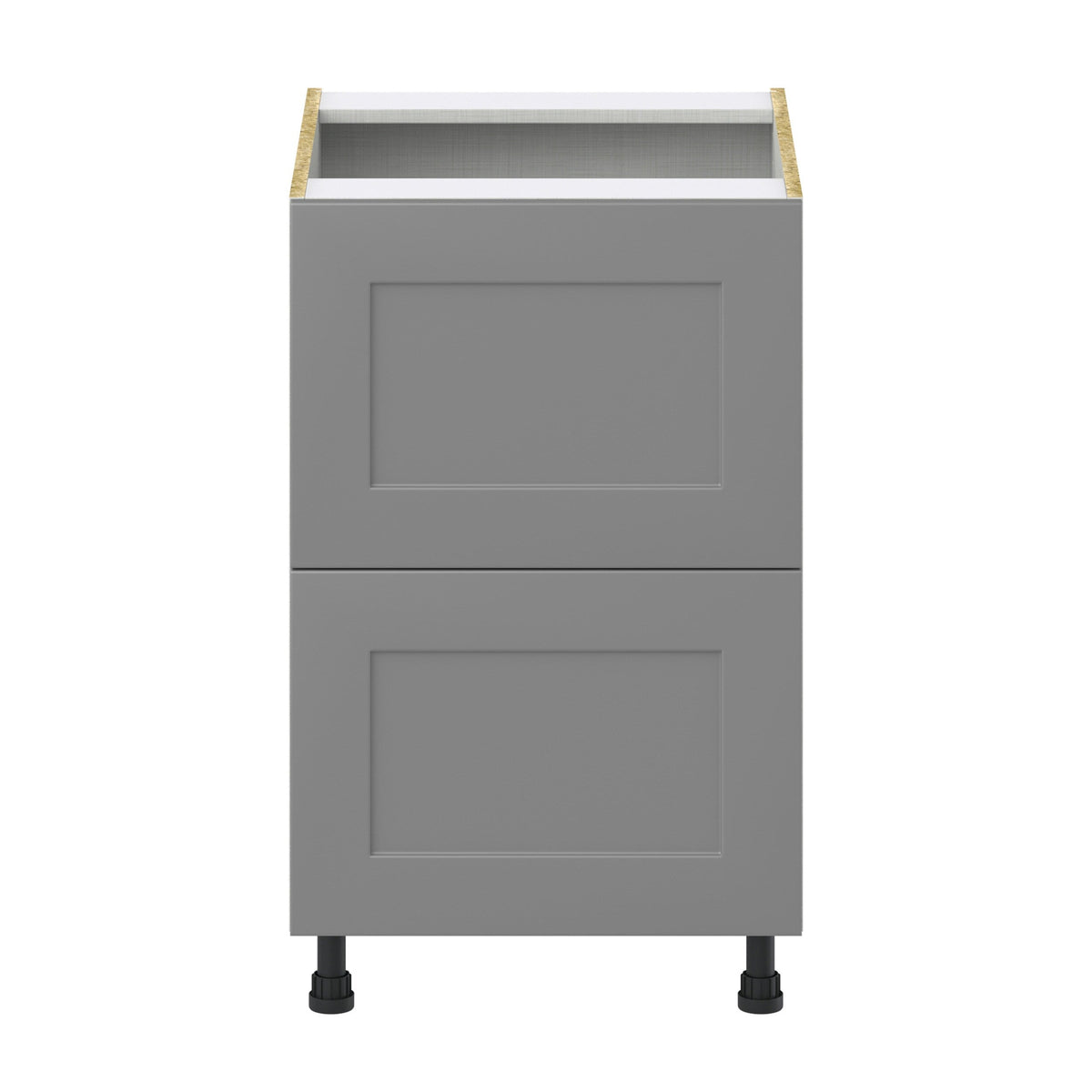 Hugo&Borg 21-in W x 34.5-in H x 24-in D Slate Gray 2-Drawer Base Fully Assembled Cabinet (Recessed Panel Style)