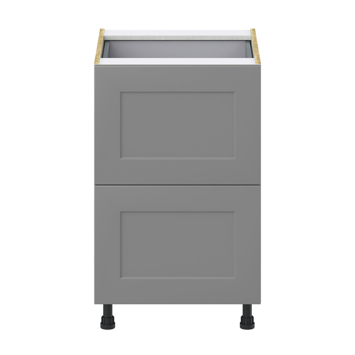 Hugo&Borg Beaumont 21-in W x 34.5-in H x 24-in D Slate Gray 3-Drawer Base Fully Assembled Cabinet (Recessed Panel Style)