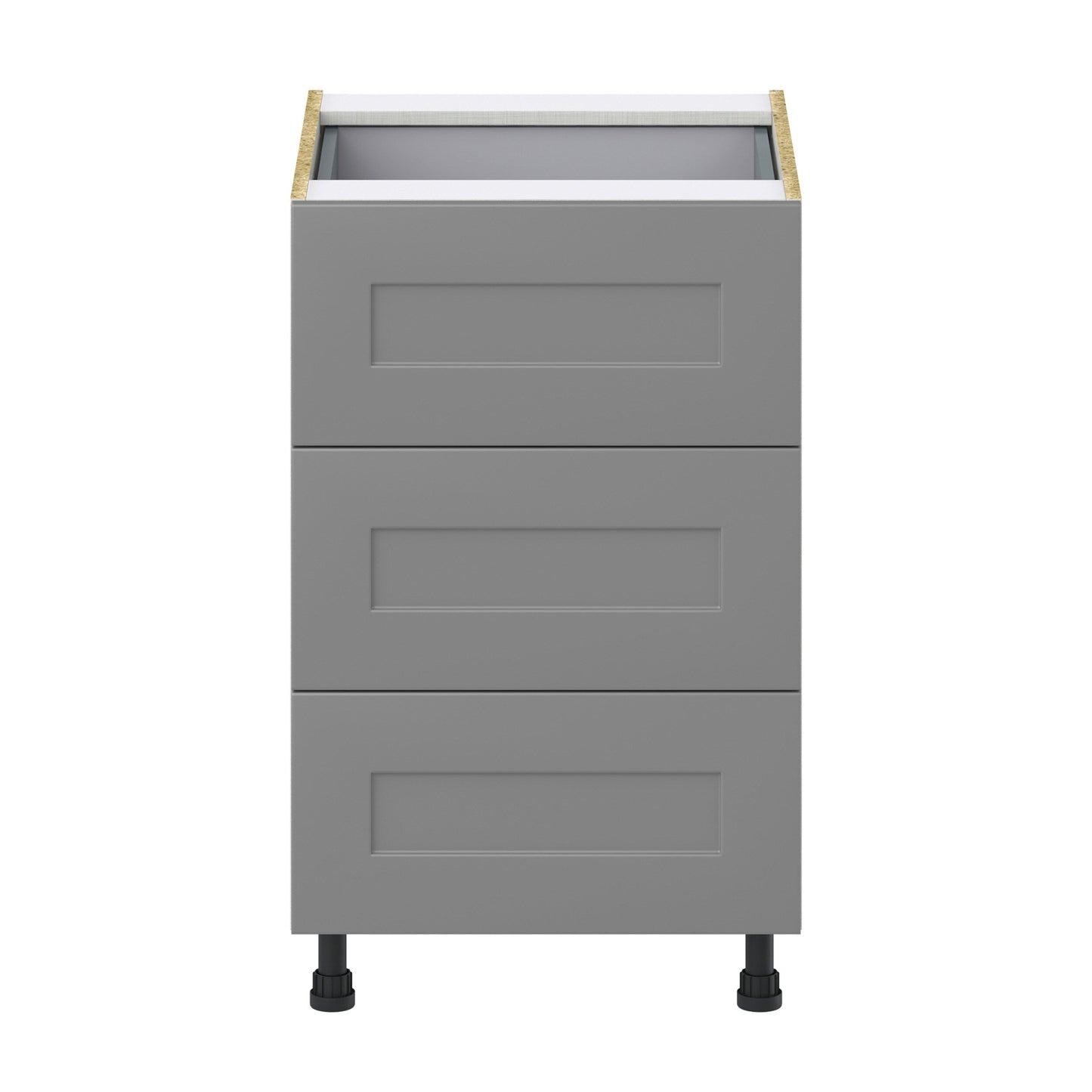 Hugo&Borg Beaumont 21-in W x 34.5-in H x 24-in D Slate Gray 4-Drawer Base Fully Assembled Cabinet (Recessed Panel Style)