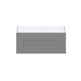 Hugo&Borg 24-in W x 10-in H x 14-in D Slate Gray Wall Fully Assembled Cabinet (Recessed Panel Shaker Door Style)
