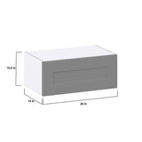 Hugo&Borg 24-in W x 10-in H x 14-in D Slate Gray Wall Fully Assembled Cabinet (Recessed Panel Shaker Door Style)