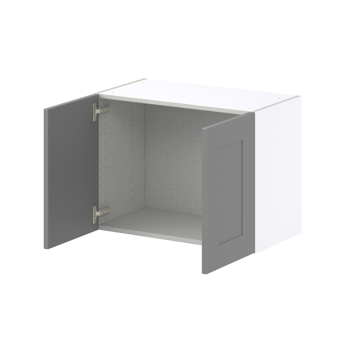 Hugo&Borg 27-in W x 20-in H x 14-in D Slate Gray Wall Fully Assembled Cabinet (Recessed Panel Shaker Door Style)