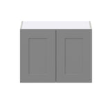 Hugo&Borg 27-in W x 20-in H x 14-in D Slate Gray Wall Fully Assembled Cabinet (Recessed Panel Shaker Door Style)