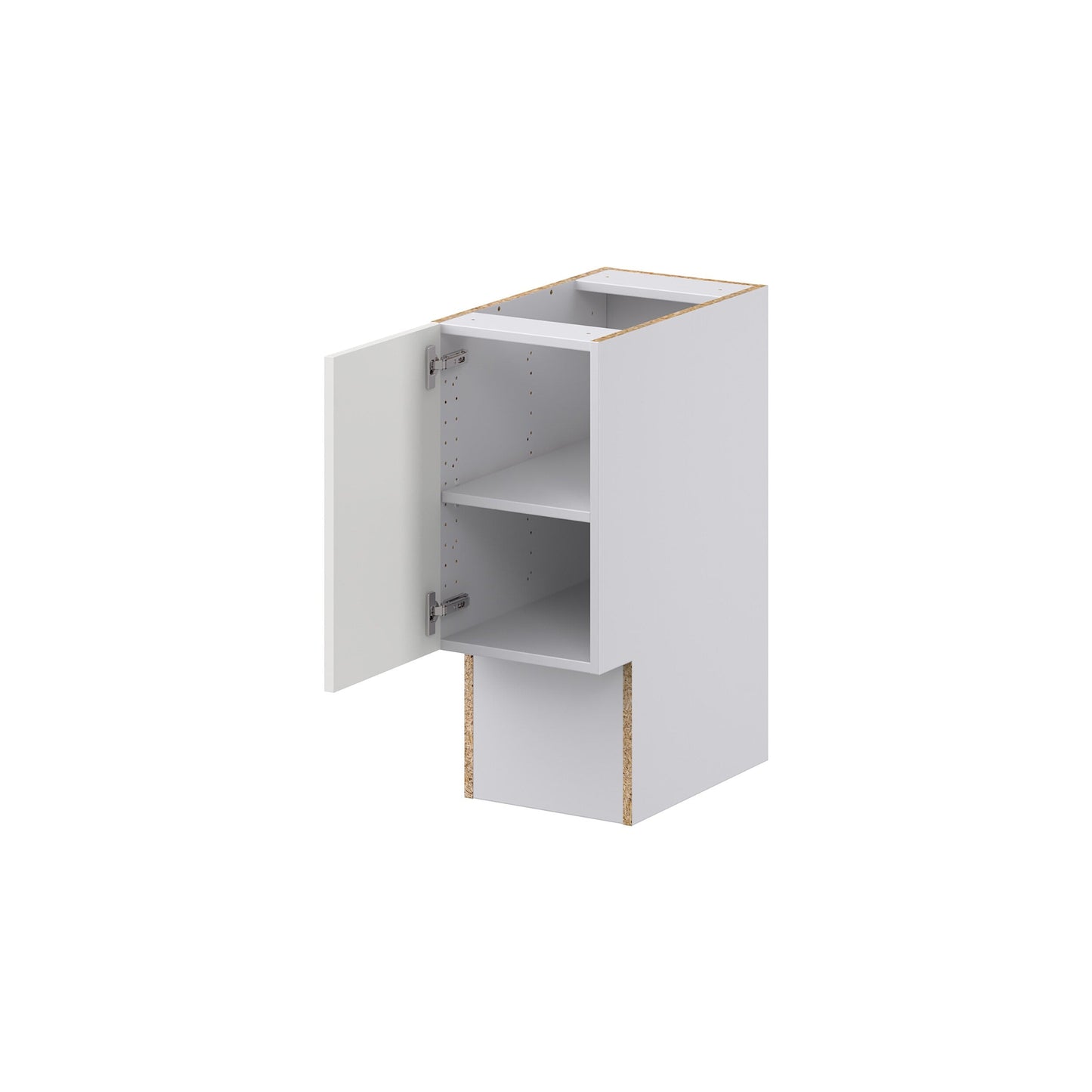 Hugo&Borg Riviera 12-in W x 34.5-in H x 21-in D Bright White Base Fully Assembled Cabinet (Recessed Panel Shaker Door Style)