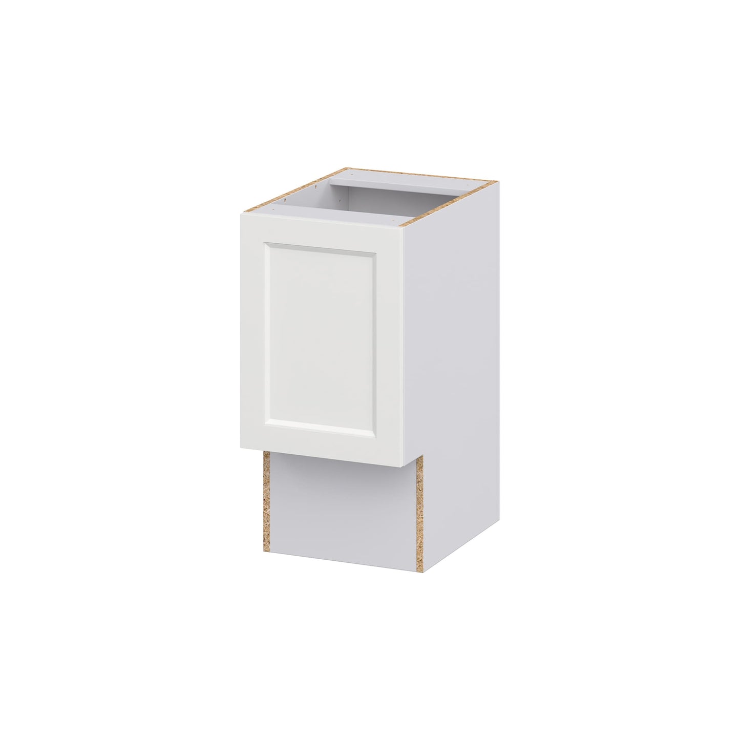 Hugo&Borg Riviera 15-in W x 34.5-in H x 21-in D Bright White Base Fully Assembled Cabinet (Recessed Panel Shaker Door Style)