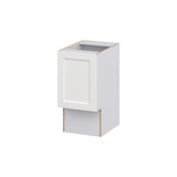 Hugo&Borg Riviera 15-in W x 34.5-in H x 21-in D Bright White Base Fully Assembled Cabinet (Recessed Panel Shaker Door Style)