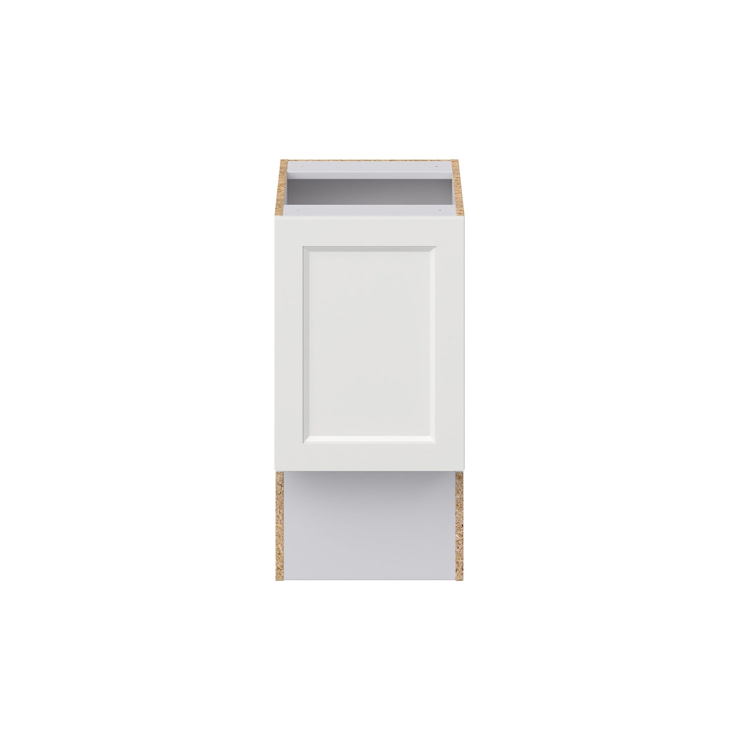 Hugo&Borg Riviera 15-in W x 34.5-in H x 21-in D Bright White Base Fully Assembled Cabinet (Recessed Panel Shaker Door Style)