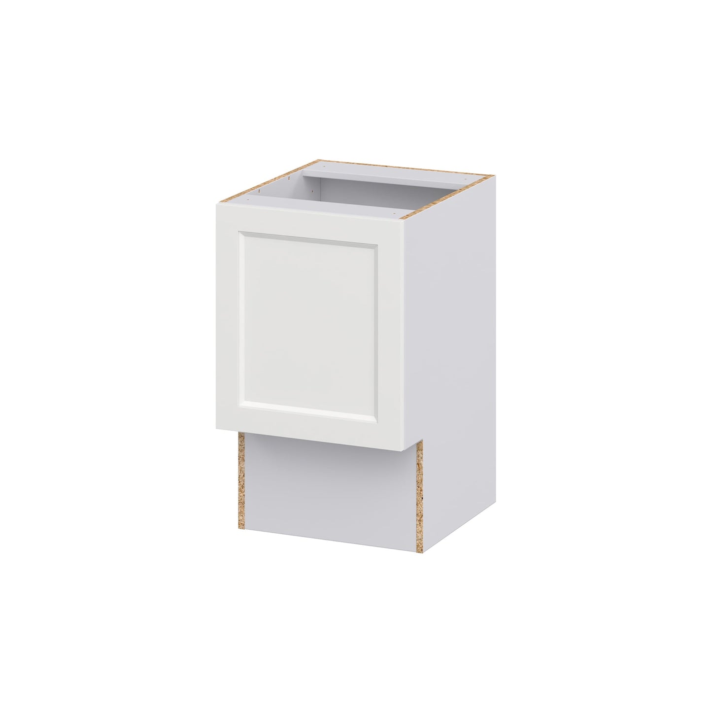 Hugo&Borg Riviera 18-in W x 34.5-in H x 21-in D Bright White Base Fully Assembled Cabinet (Recessed Panel Shaker Door Style)