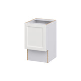 Hugo&Borg Riviera 18-in W x 34.5-in H x 21-in D Bright White Base Fully Assembled Cabinet (Recessed Panel Shaker Door Style)
