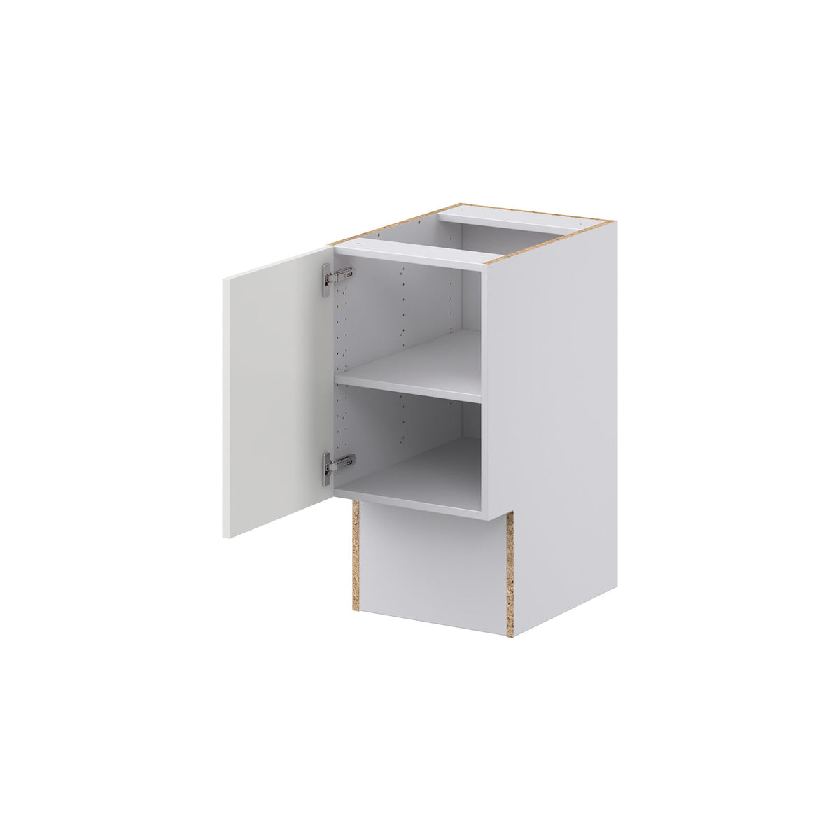 Hugo&Borg Riviera 15-in W x 34.5-in H x 21-in D Bright White Base Fully Assembled Cabinet (Recessed Panel Shaker Door Style)