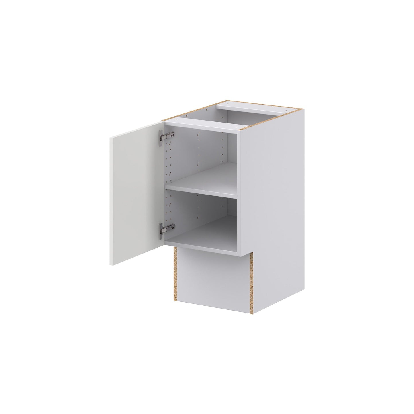 Hugo&Borg Riviera 15-in W x 34.5-in H x 21-in D Bright White Base Fully Assembled Cabinet (Recessed Panel Shaker Door Style)