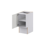 Hugo&Borg Riviera 15-in W x 34.5-in H x 21-in D Bright White Base Fully Assembled Cabinet (Recessed Panel Shaker Door Style)