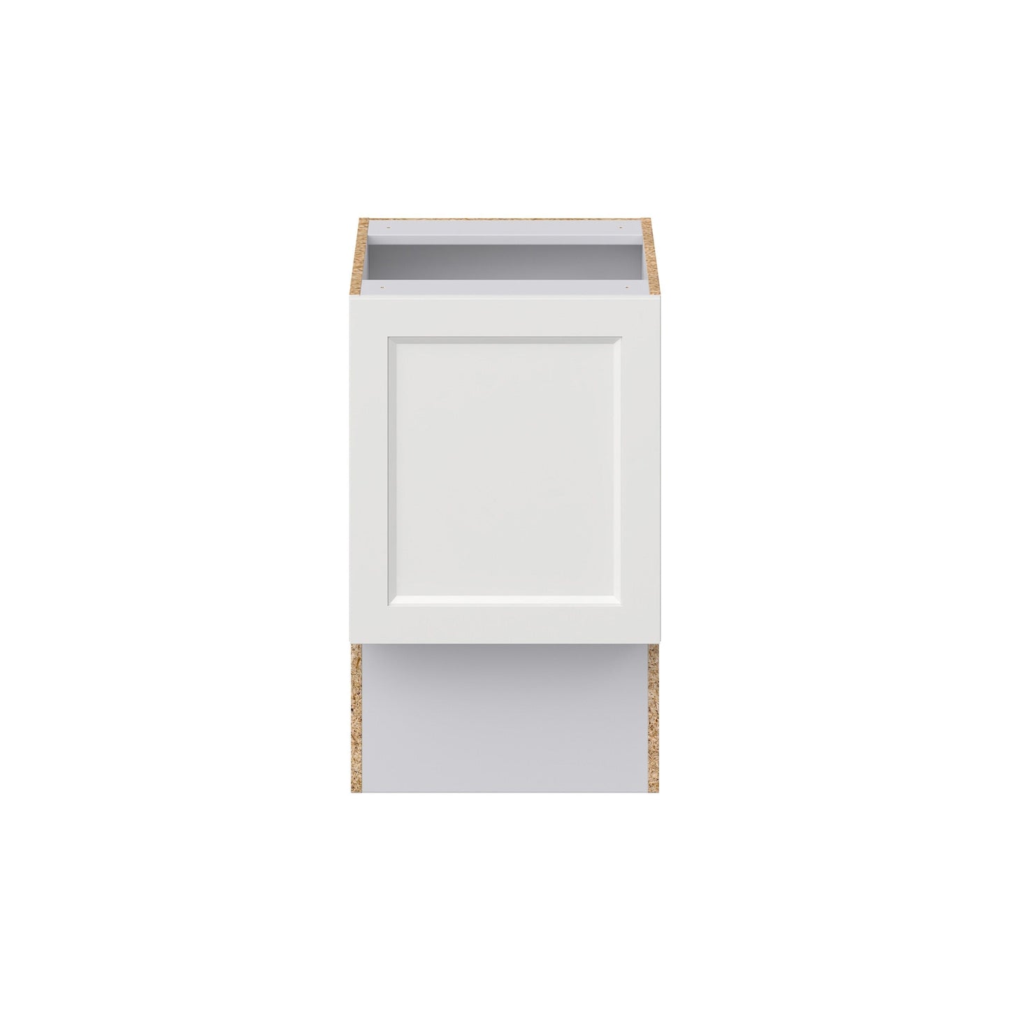 Hugo&Borg Riviera 18-in W x 34.5-in H x 21-in D Bright White Base Fully Assembled Cabinet (Recessed Panel Shaker Door Style)