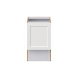 Hugo&Borg Riviera 18-in W x 34.5-in H x 21-in D Bright White Base Fully Assembled Cabinet (Recessed Panel Shaker Door Style)