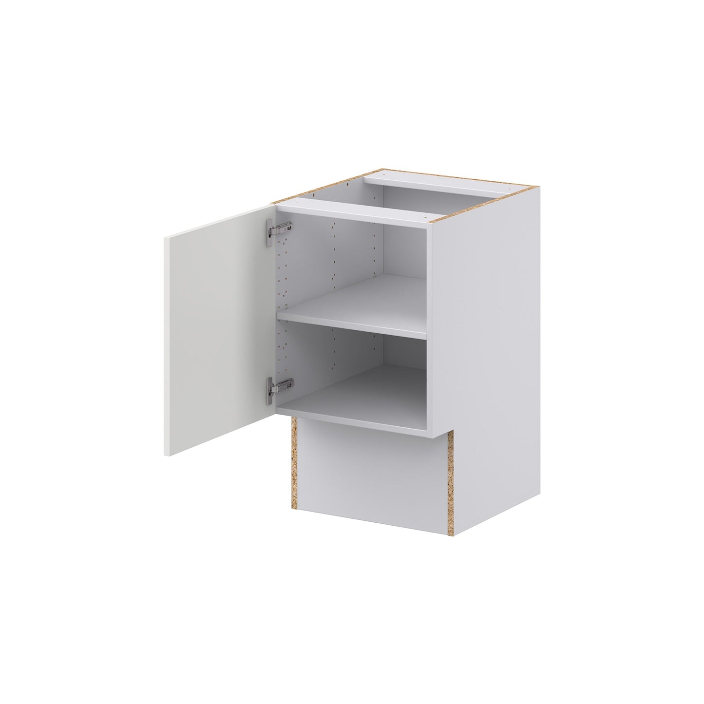 Hugo&Borg Riviera 18-in W x 34.5-in H x 21-in D Bright White Base Fully Assembled Cabinet (Recessed Panel Shaker Door Style)
