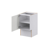 Hugo&Borg Riviera 18-in W x 34.5-in H x 21-in D Bright White Base Fully Assembled Cabinet (Recessed Panel Shaker Door Style)
