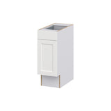 Hugo&Borg Riviera 12-in W x 34.5-in H x 25-in D Bright White Base Fully Assembled Cabinet (Recessed Panel Shaker Door Style)